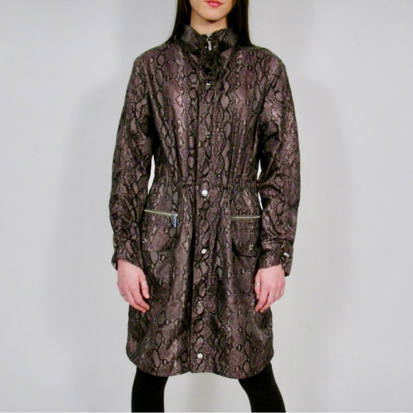 Michael Kors Jackets & Blazers - MICHAEL KORS WINDBREAKER JACKET, RAIN COAT, SNAKE PYTHON PRINT, PACKABLE size XL